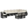 vidaXL Conjunto de sof&aacute;s de jard&iacute;n 10 pcs Negro y Blanco Crema