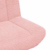 vidaXL Silla giratoria Rosa 63 x 75 x 76 cm Piel de oveja