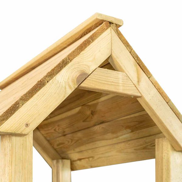 vidaXL Torre de juegos de madera de pino impregnada 285x120x226,5 cm