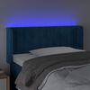 vidaXL Cabecero con LED de terciopelo azul oscuro 83x16x78/88 cm