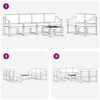 vidaXL Conjunto de sof&aacute;s de exterior con coj&iacute;n 7 pcs Natural y Crema