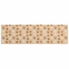 vidaXL Alfombra de cocina huellas beige 150 x 45 cm 100% Poliamida