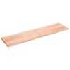 vidaXL Estante pared madera roble tratada marr&oacute;n claro 200x50x(2-4) cm