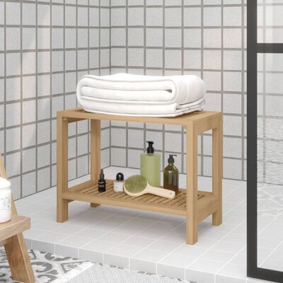 vidaXL Mesa auxiliar de baño madera maciza de teca 60x30x45 cm