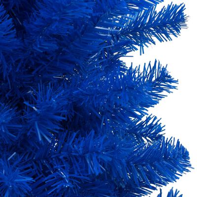 vidaXL Árbol de Navidad preiluminado con luces y bolas azul 240 cm