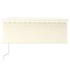 vidaXL Toldo autom&aacute;tico con persiana LED sensor de viento crema 3x2,5m