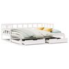 vidaXL Sof&aacute; cama nido con cajones sin colch&oacute;n blanco 90x200 cm