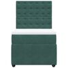 vidaXL Cama box spring con colch&oacute;n terciopelo verde oscuro 100x200 cm