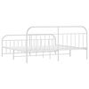 vidaXL Estructura cama sin colch&oacute;n con estribo metal blanco 193x203 cm