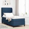 vidaXL Cama tipo Box Spring con colch&oacute;n Azul 80 x 200 cm tela