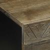 vidaXL Mesa de centro de madera maciza de mango gris claro 80x50x40 cm