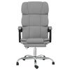 vidaXL Silla de oficina reclinable de tela gris claro