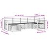 vidaXL Juegos de sof&aacute;s 6 pcs Natural Madera de Acacia S&oacute;lida