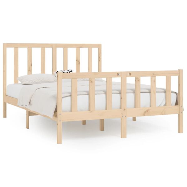 vidaXL Estructura de cama de madera maciza 140x200 cm