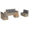 vidaXL Juego de sof&aacute;s de jard&iacute;n con cojines beige 8 pzas rat&aacute;n PE