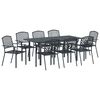 vidaXL Conjunto de Comedor de Jard&iacute;n 9 pcs Antracita