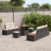 vidaXL Conjunto de sof&aacute;s de jard&iacute;n 8 pcs Negro rat&aacute;n sint&eacute;tico