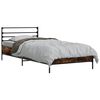 vidaXL Estructura de cama Roble Ahumado 80 x 200 cm