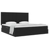 vidaXL Cama con almacenamiento y colch&oacute;n Negro 200 x 200 cm Terciopelo