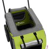 vidaXL Remolque de bicicleta mascotas hierro tela Oxford verde negro