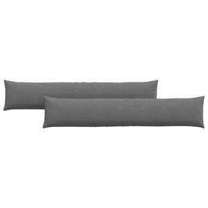 vidaXL Cojines de sof&aacute; 2 pcs Gris oscuro 200 x 40 cm tela