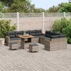 vidaXL Conjunto de sof&aacute;s de jard&iacute;n 13 pcs Gris rat&aacute;n sint&eacute;tico