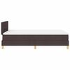 vidaXL Cama Box Spring LED con colch&oacute;n Marr&oacute;n Oscuro 120 x 190 cm tela