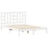 vidaXL Estructura de cama madera maciza blanca King Size 150x200 cm