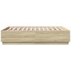 vidaXL Estructura de cama madera de ingenier&iacute;a roble Sonoma 135x190 cm