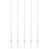 vidaXL Poste de cerca empotrado 5 pcs Plateado 200 cm