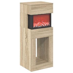 vidaXL Chimenea el&eacute;ctrica Sonoma 35 x 30 x 86 cm Madera de ingenier&iacute;a