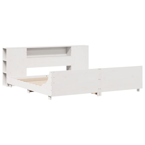 vidaXL Cama sin colchón madera maciza de pino blanca 180x200 cm