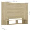 vidaXL Mueble TV pared madera contrachapada roble Sonoma 120x23,5x90cm
