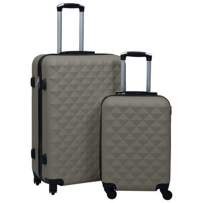 vidaXL Juego de maletas rígidas con ruedas 2 piezas ABS gris antracita
