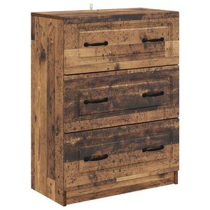 vidaXL Cajonera Madera envejecida 66 x 34,5 x 87 cm