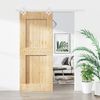 vidaXL Puerta corredera con herrajes madera maciza de pino 85x210 cm