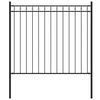 vidaXL Valla de jard&iacute;n ASSEN de acero, 1,7 x 0,8 m, negro