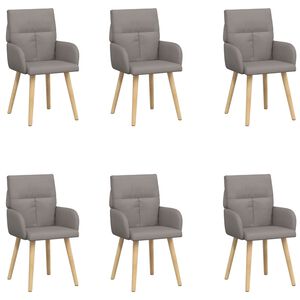 vidaXL Sillas de comedor 6 uds. Tela Topo 60 x 56 x 96 cm