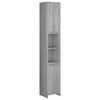 vidaXL Armario de ba&ntilde;o madera contrachapada gris Sonoma 30x30x183,5 cm