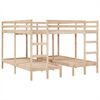 vidaXL Estructura de litera triple madera de pino 200x200/80x200 cm