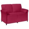 vidaXL Sof&aacute; de 2 Plazas Rojo vino 138 x 83 x 95 cm Terciopelo