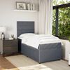 vidaXL Cama box spring con colch&oacute;n terciopelo gris oscuro 90x200 cm