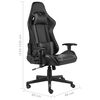 vidaXL Silla gaming giratoria PVC gris
