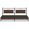 vidaXL Estructura de cama sin colch&oacute;n metal roble marr&oacute;n 200x200 cm