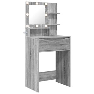 vidaXL Mesas de tocador de dormitorio Gris Sonoma 80 x 39,6 x 135 cm