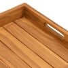 vidaXL Bandeja de madera de teca maciza 60x35 cm