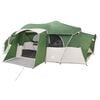 vidaXL Tienda Familiar con cubierta impermeable Verde 10 personas