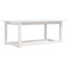 vidaXL Mesa de centro de madera maciza de pino blanco 110x55x45 cm