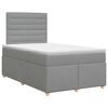 vidaXL Cama box spring con colch&oacute;n Gris Claro 120 x 200 cm Tela