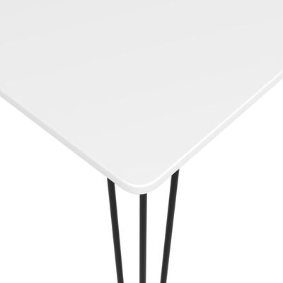 vidaXL Juego de mesa alta y taburetes de bar 3 piezas blanco